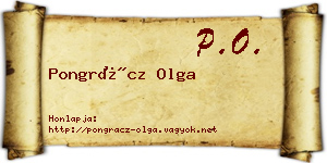 Pongrácz Olga névjegykártya